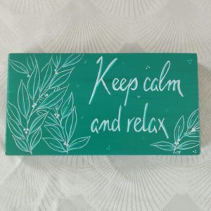 Plaque décorative “Keep calm and relax”